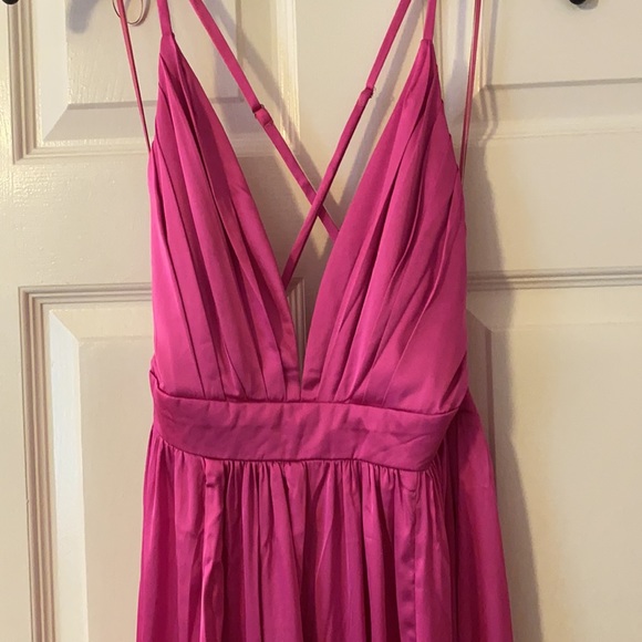 Magenta Full Length Dress - Picture 4 of 7